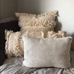 Set of Three Beige Pillows